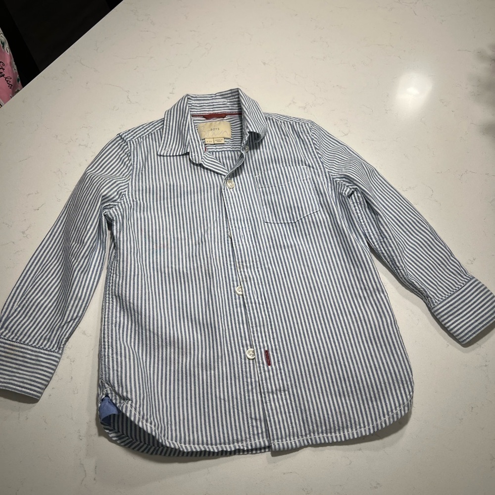 Mini Boden Striped Oxford size 5-6Y